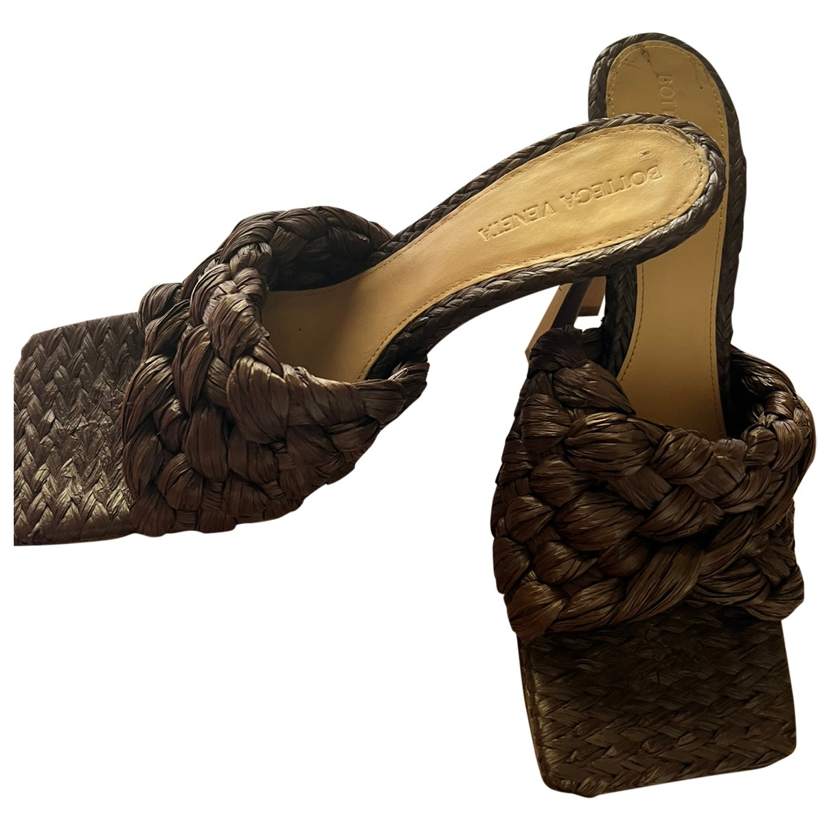 Bottega Veneta - Sandal Leather Brown for Women - Second Hand Sandal, Very Good Condition